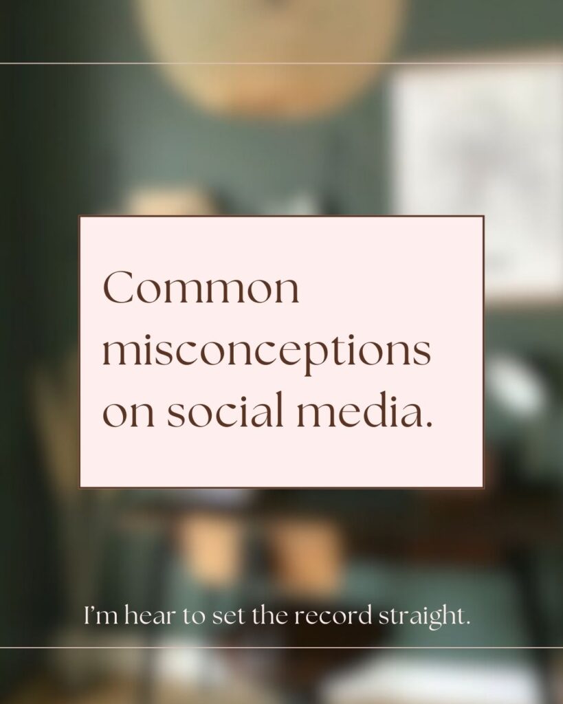 Misconceptions on social media